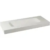 Balmani Arcato lavabo simple pour 2 trous de robinet Solid Surface mat 135 x 55 cm, crépine non incluse