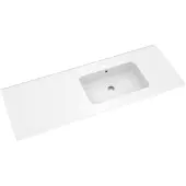 Linie Vano vasque asymétrique droite marbre composite brillant 120 x 46 cm