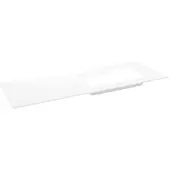 Storke Mata vasque asymétrique droite solid surface mat 140 x 52 cm combinaison armoire 45 cm