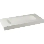 Balmani Arcato lavabo simple pour 2 trous de robinet Solid Surface mat 120 x 55 cm, crépine non incluse