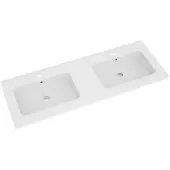 Linie Vano double vasque marbre composite mat 120 x 46 cm