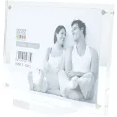 Deknudt Cadre photo magnétique et transparent de 6mm d'épaisseur avec base 10x15 S58SC1