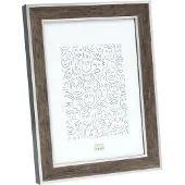 Deknudt Cadre photo en bois de couleur marron foncé avec bordure argentée 20x30 S40JE3