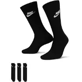 Nike Sportswear Everyday Essential Crew Socks 3 Pairs Noir EU 42-46 Homme