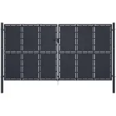 vidaXL Portail de jardin en acier 400 x 175 cm anthracite