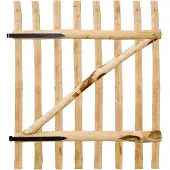vidaXL Portillon simple de clôture Bois de noisetier 100x120 cm