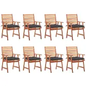 vidaXL 3078389, Terrasse, Siège rembourré, Acacia, Anthracite, Polyester, 560 mm