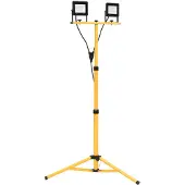 vidaXL Projecteur LED avec trépied 2x30 W blanc chaud