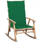 vidaXL Chaise à bascule avec support en bambou
