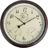 Esschert Design Horloge de gare avec thermomètre et hygromètre 30,5 cm TF008