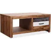 vidaXL Table basse en acacia massif 90x50x37,5 cm