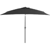 vidaXL Parasol avec mât métallique 300x200 cm Anthracite