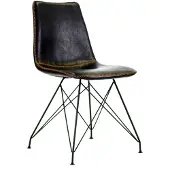 Dimehouse Chaise Salle A Manger Noire Industrielle Viano