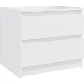 vidaXL Table de chevet blanc 50x39x43,5 cm bois d'ingénierie