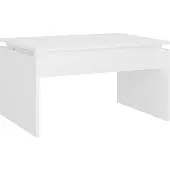 vidaXL Table basse "Hakeborn" en aggloméré blanc. Dimensions (L/l/H) 68x50x38 cm