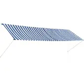 vidaXL Store rétractable 400 x 150 cm bleu et blanc