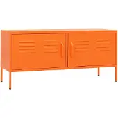 vidaXL Armoire TV orange 105x35x50 cm Acier