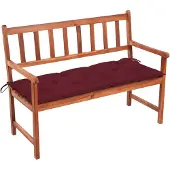 vidaXL Banc de jardin avec support 120 cm bois massif acacia