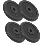 vidaXL Disques d'haltères 4 pcs. 4x7,5 kg en fonte