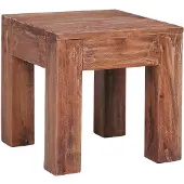 vidaXL Table basse 30x30x30 cm bois d'acajou massif