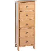 vidaXL Commode haute avec tiroirs 45x32x110 cm Chêne massif