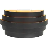Highlight Applique murale design Scudo noir avec or 25cm