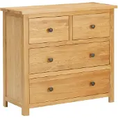 vidaXL Commode 80x35x75 cm Bois de chêne massif