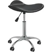 vidaXL Chaise de salle à manger pivotante noir similicuir