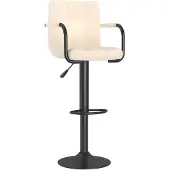 vidaXL Tabouret de bar Crème Tissu