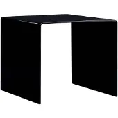 vidaXL Table basse Noir 50x50x45 cm Verre trempé