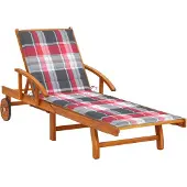 vidaXL Bain de soleil avec support acacia massif