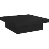 vidaXL Table basse noire 90x90x28 cm Bois composite