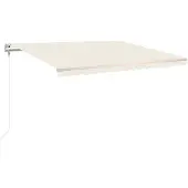 vidaXL Store automatique rétractable 450x350 cm Crème