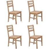 vidaXL Chaises de salle à manger 4 pcs. Bois massif acacia