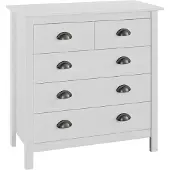 vidaXL Sideboard Hill blanc 79x40x80 cm pin massif