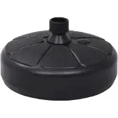 vidaXL Pied de parasol sable/eau 15 L noir
