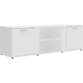 vidaXL Armoire TV blanc 120x34x37 cm panneau de particules