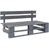 vidaXL Banc d'extérieur Palettes Bois Gris