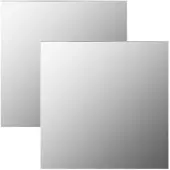 vidaXL Miroirs muraux 2 pcs 50x50 cm Carré Verre