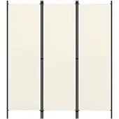 vidaXL Cloison de séparation 3 panneaux Blanc 150x180 cm