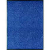 vidaXL Paillasson lavable Bleu 90x120 cm