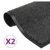 vidaXL Paillassons rectangulaires 2 pcs 60 x 90 cm Anthracite