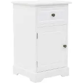 vidaXL Table de chevet MDF et bois de pin 35x32x59 cm