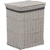 vidaXL Panier à linge Blanc Saule