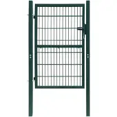 vidaXL Portail de clôture 2D (simple) vert 100x160 cm