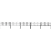 vidaXL Clôture de jardin avec pointes de lance acier 8,5 x 0,6 m noir