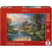 Schmidt Spiele Puzzle Thomas Kinkade, Paradis Naturel - 1000 pièces