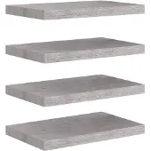 vidaXL Étagères murales flottantes 4 pcs gris béton 50x23x3,8 cm MDF