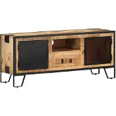 vidaXL Armoire TV 110x31x46 cm Bois de manguier rugueux