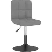 vidaXL Chaise de salle à manger Pivotante Gris clair Velours